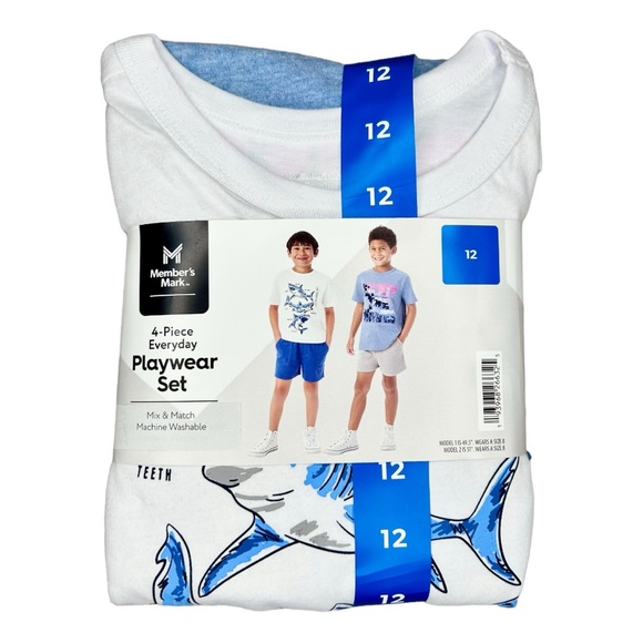NWT Member's Mark Boy's 4-Piece Mix N Match Everyday Playwear Set - Picture 2 of 7
